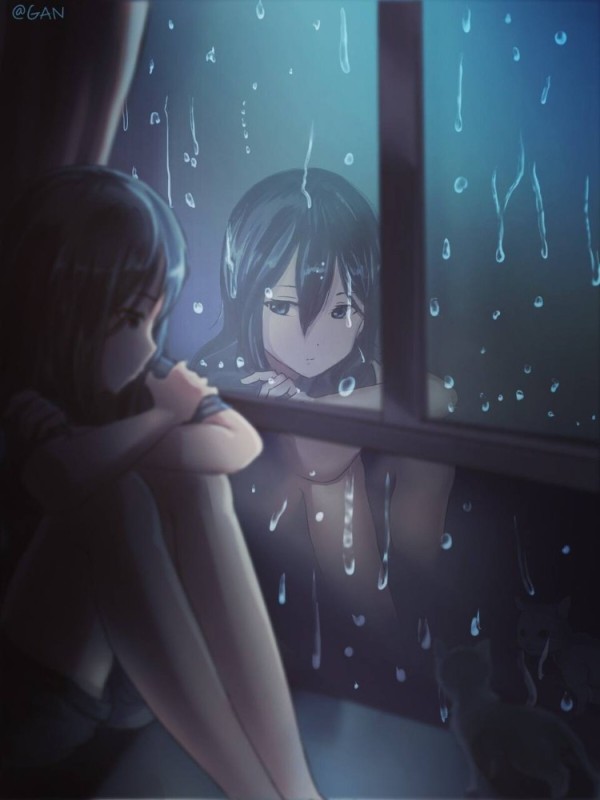 Create meme: anime sadness, anime sadness loneliness, sad anime