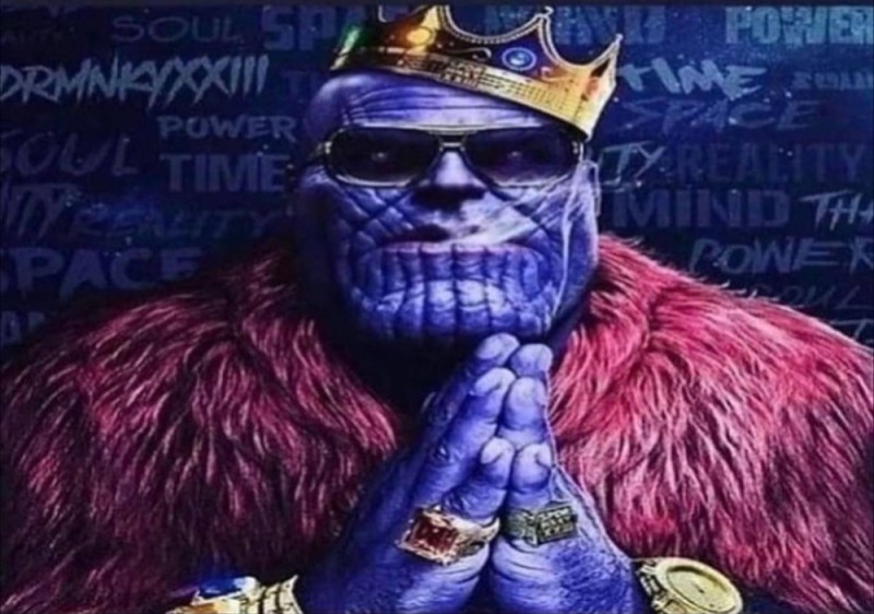 Create meme: rick Ross, Thanos art, thanos 