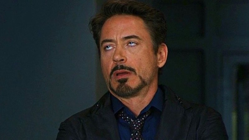 Create meme: Robert Downey meme, Tony stark rolled his eyes, Robert Downey Jr rolls eyes