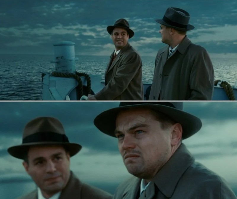 Create meme: DiCaprio island, Leonardo DiCaprio shutter island, meme DiCaprio shutter island