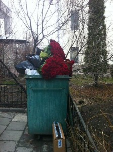 Создать мем: цветы в мусорке, цветы в мусорке фото