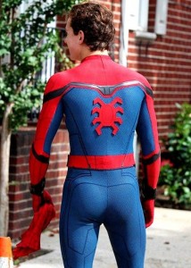 Create meme: tom holland peter parker, tom holland spiderman, Tom Holland spider-man suit the first part
