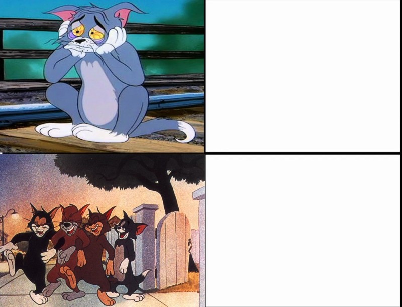 Create meme: Tom and Jerry sad fact, Tom from Tom and Jerry, cat Tom and Jerry