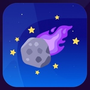 Create meme: meteorites drawing, meteorite drawing for children, space meteorite