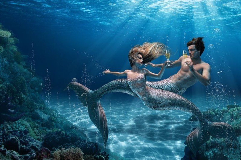 Create meme: mermaid under water, mermaid , mermaid guy