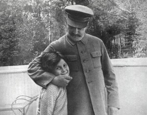 Create meme: Stalin with his daughter, Svetlana Dzhugashvili, Stalin's daughter, Joseph Stalin