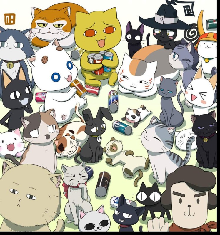 Создать мем: аниме кот, коты в аниме, аниме про котиков