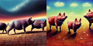 Create meme: mumps, Rhino, pig