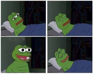 Create meme: cartoon, The Frog Pepe, sad frog photo