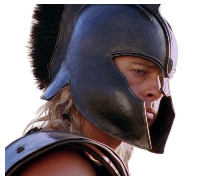 Create meme: Wolfgang Petersen, Brad Pitt achilles, troy achilles