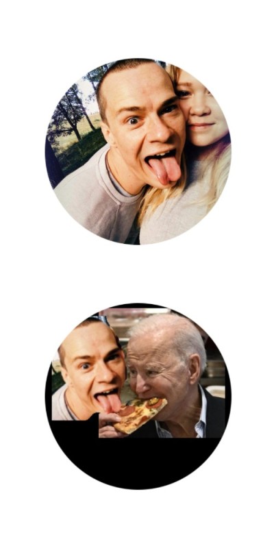 Create meme: pizza , Joe Biden , eating pizza