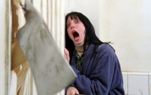 Create meme: Shelley Duvall, the scene with the axe the film the shining, the shining movie 1980 the door