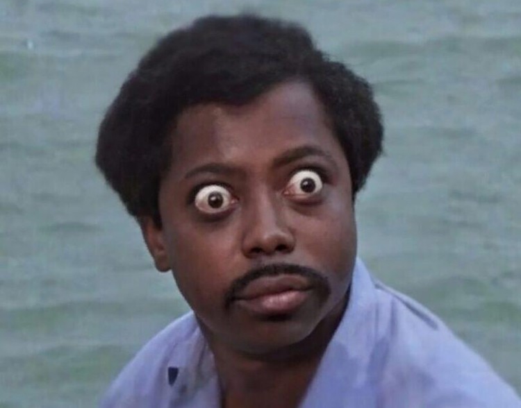 Create meme: a negro with bulging eyes, goggle eye , the guy with the bulging eyes meme