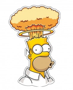 Create meme: the simpsons, the explosion of the brain, stickers the simpsons