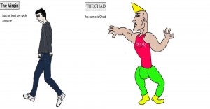 Создать мем: chad meme, virgin vs chad, virgin chad