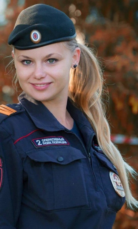 Create meme: women's police uniform, russian police girls, the girl is a policeman