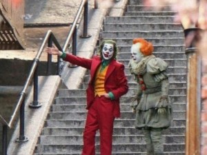Create meme: Joker, Joker 2019 on the stairs, memes about the Joker and the clown Pennywise