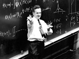 Create meme: physicist Feynman, Phillips Feynman, Richard Feynman at the blackboard
