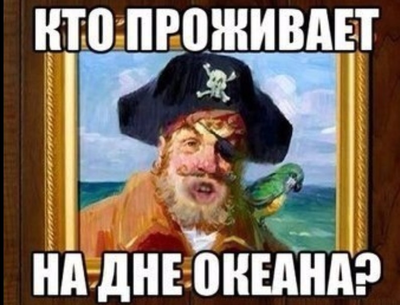 Create meme: who lives on the bottom of the ocean , who lives at the bottom, spongebob pirate