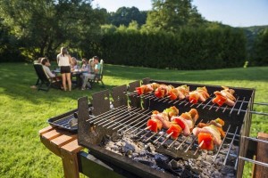 Create meme: barbecues with friends pictures, grill for a barbecue at the cottage, outdoor bbq party