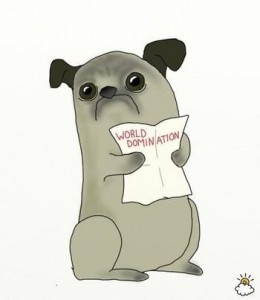 Create meme: pug cute, funny pug, cute drawings