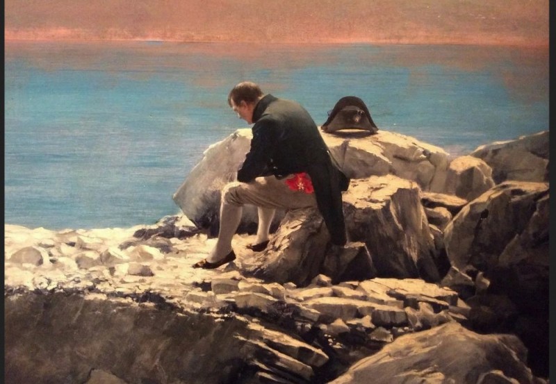 Create meme: Napoleon on the island of Saint Helena, the pictures of Aivazovsky , painting pushkin by the sea