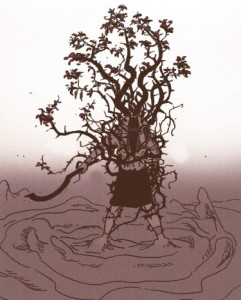 Create meme: tree graphic, trees ink, Gothic trees illustration