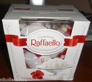Create meme: candy Raffaello photo packages, Raffaello chocolates 240 g, photos of Raffaello candies in a box