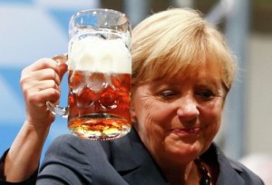 Create meme: beer, merkel, German Chancellor Angela Merkel