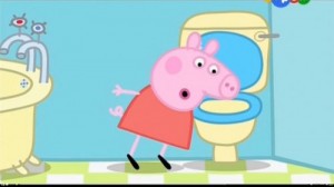 Create meme: peppa pig english, peppa pig, Peppa toilet