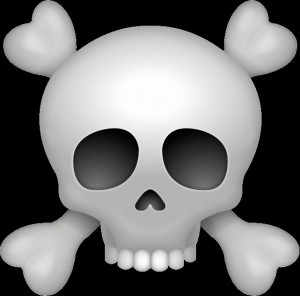 Create meme: Skull and bones, skull, skull emoji png