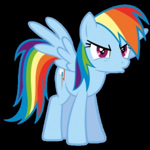 Create meme: Rainbow pony