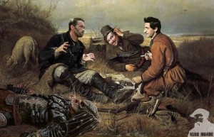 Create meme: Vasily Grigorievich Perov, Perov painting hunters at rest, Vasily Perov hunters at rest