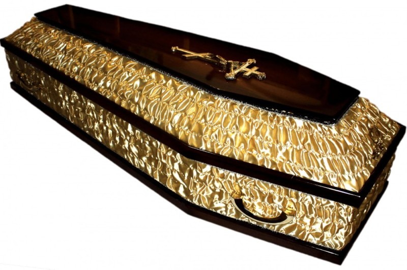 Create meme: gold elite coffins, Golden casket, coffins