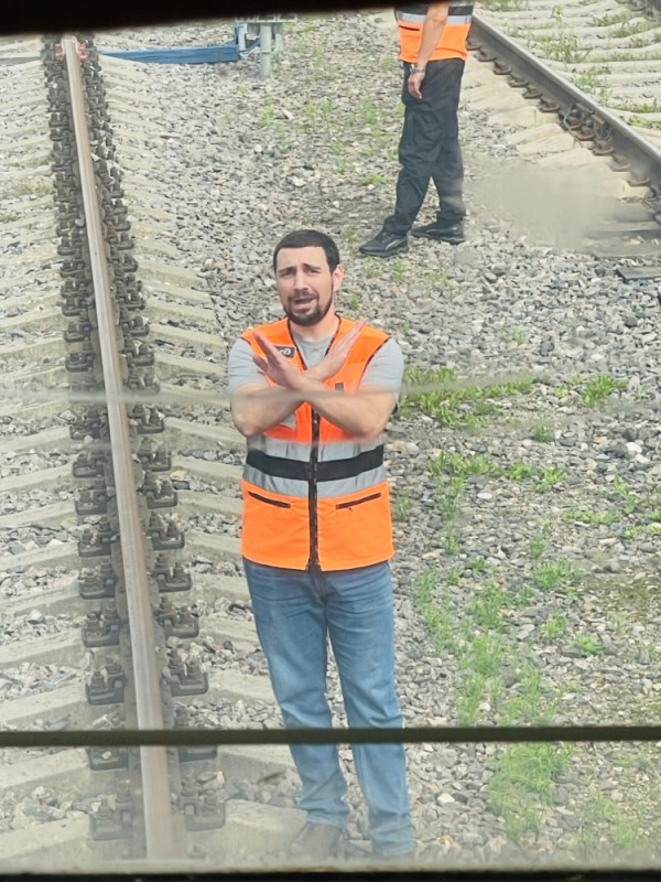 Create meme: on the railway, male , people 