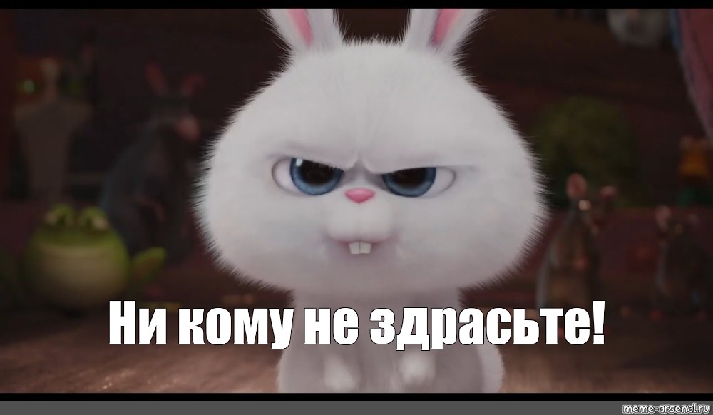 Create. evil Bunny smile, angry resentful Bunny/Meme. 