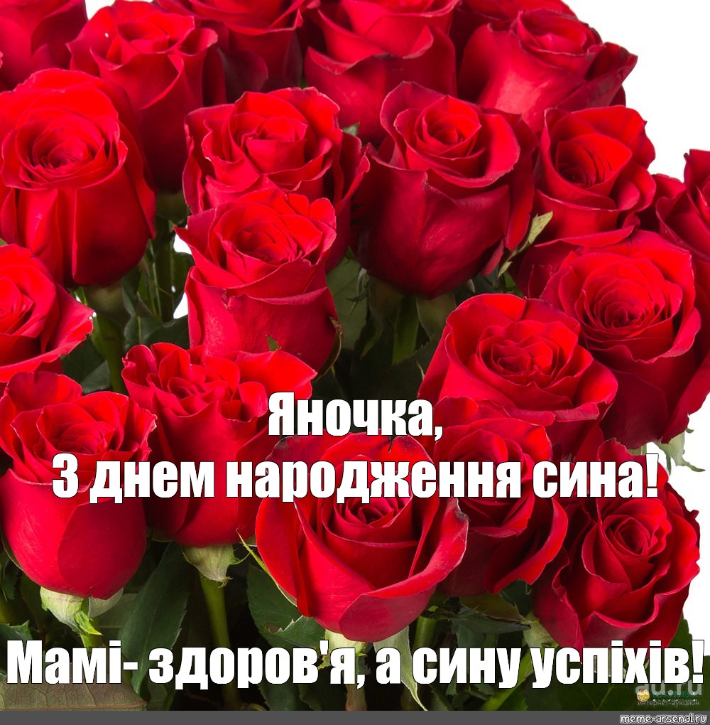 Днем народження сина. Белорусские розы Мем.