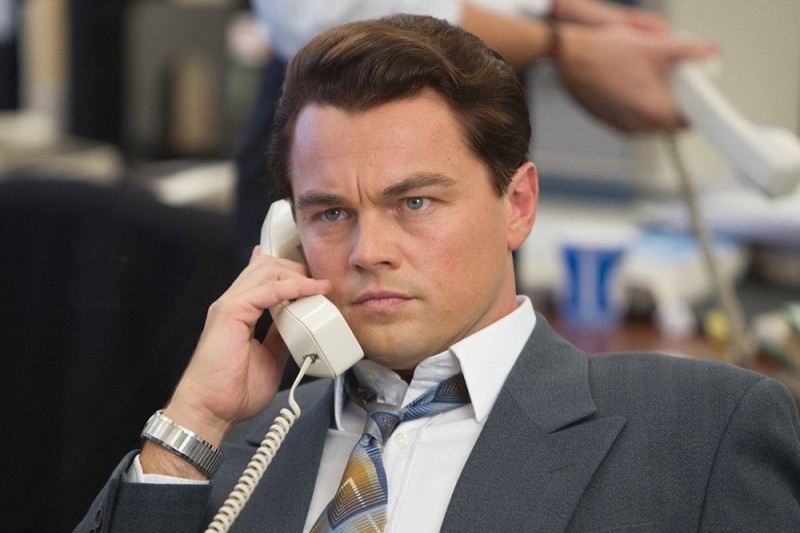 Create meme: cold calls , leonardo dicaprio, the wolf of wall street