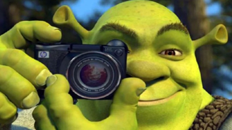 Create meme: Shrek Shrek, meme Shrek , Shrek with a camera