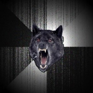 Создать мем: мем сумасшедший, безумный волк, insanity wolf