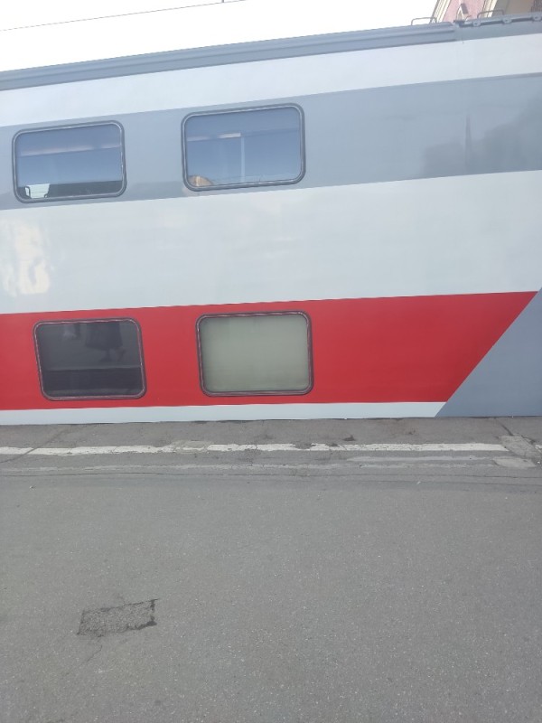 Create meme: double-Decker train, Russian Railways double - decker train, double-decker train moscow