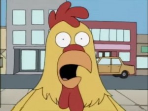 Create meme: the simpsons, chicken, meme cock