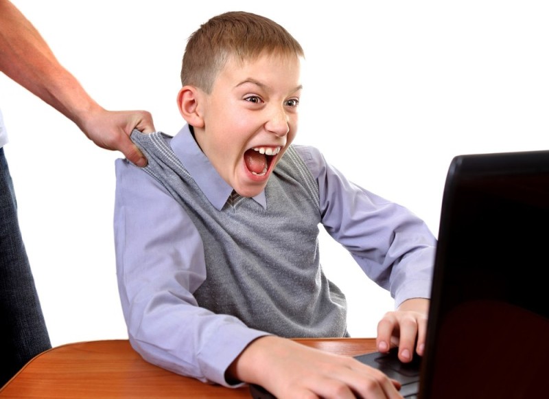Create meme: a schoolboy shouts, student , a schoolboy at a computer meme