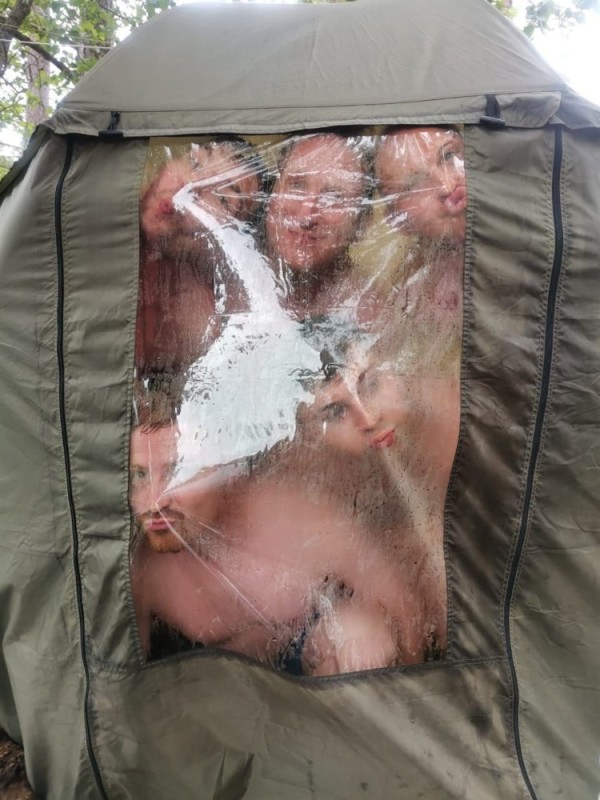 Create meme: mobile sauna, tent bathhouse, camping sauna tent