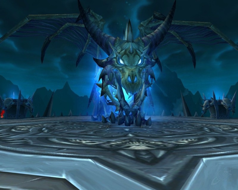 Create meme: Icecrown citadel, The ice crown, Warcraft Dragon of Sindragosa