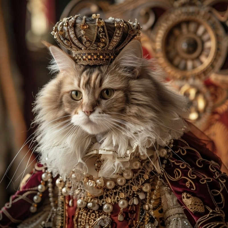 Create meme: king , the royal cat, the royal cat