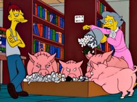 Создать мем: симпсоны в кино мультфильм 2007, Симпсоны, кошатница