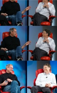 Create meme: Bill gates and Steve jobs