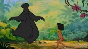 Создать мем: джунгли, baloo, mowgli