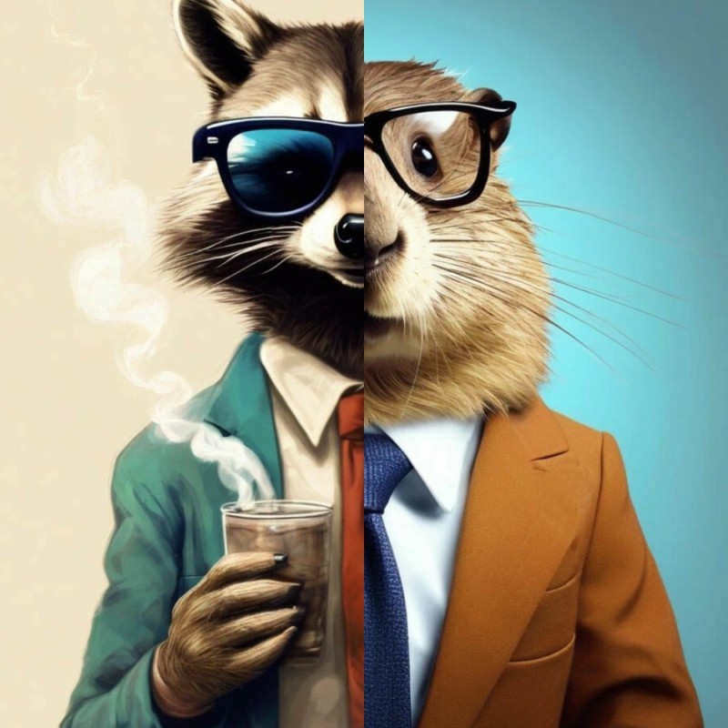 Create meme: raccoon in clothes, raccoons , raccoon in a jacket